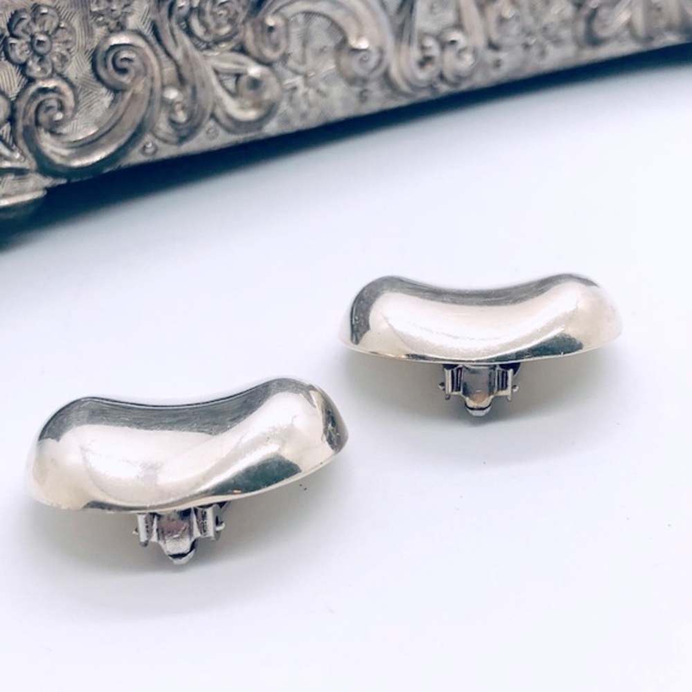 Vintage unique modernist silver Taxco 925 earrings - Picture 8 of 10